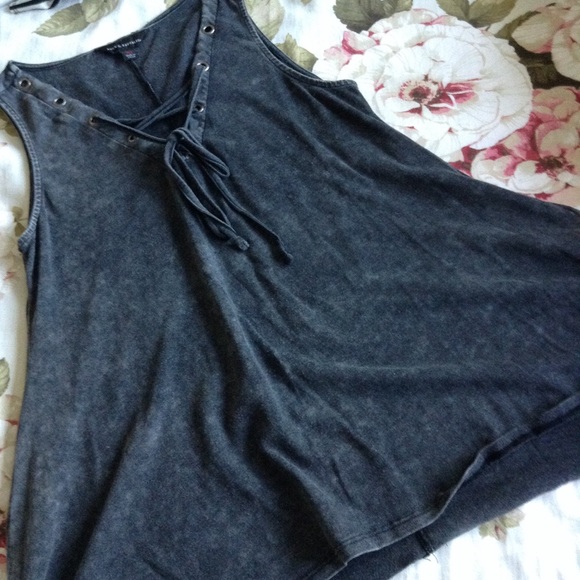 Y2K ROCKIN REPUBLIC BLACK SLEEVELESS BABYDOLL TOP XS - Picture 3 of 4